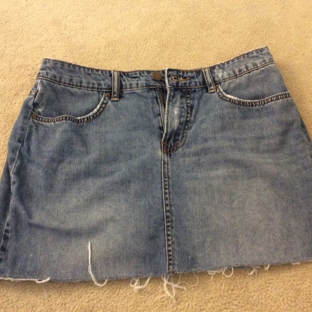 Vintage Billabong Blue Jean Denim Mini Skirt Cotton Skirt